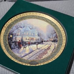 Holiday Collector's Plate with Winter Scene